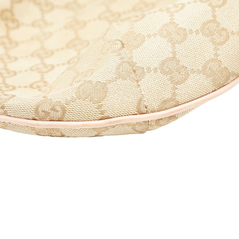 Gucci GG Campus Sherry Line Crossbody Shoulder Bag 181092 Beige Pink Canvas