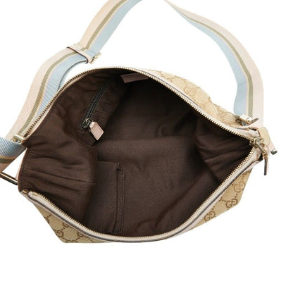 Gucci GG Campus Sherry Line Crossbody Shoulder Bag 181092 Beige Pink Canvas