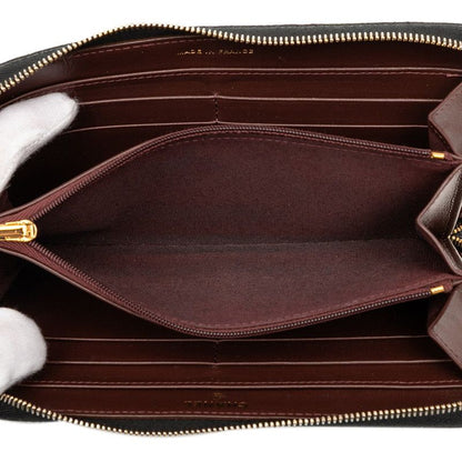 Chanel Matelasse Coco Mark Long Wallet Round Zipper Black Gold Hardware Caviar
