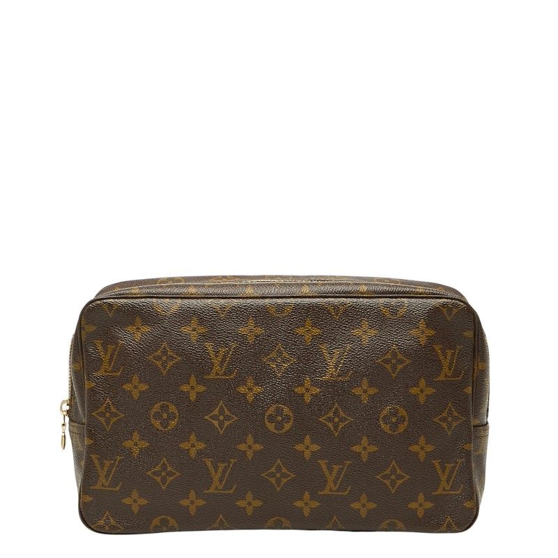 Louis Vuitton Monogram Trousse Toilette 28 Second Bag Clutch Bag M47522 Brown