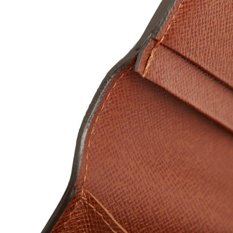 Louis Vuitton Monogram Portefeuille Trésor M61736 Brown PVC Leather Women Louis