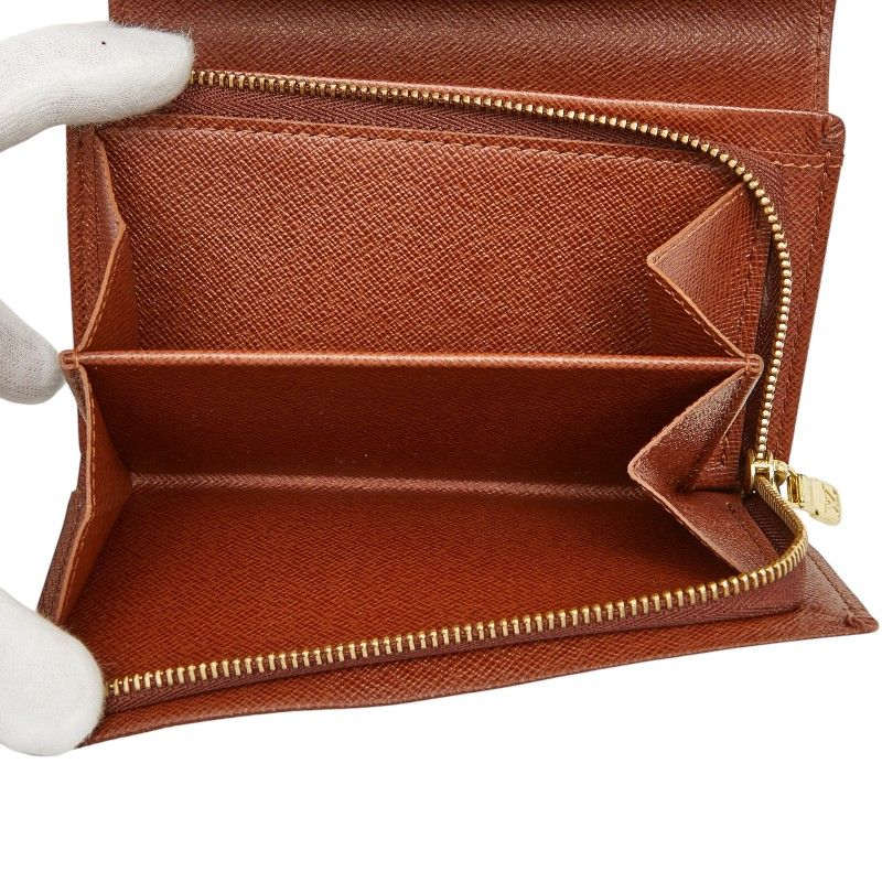 Louis Vuitton Monogram Portefeuille Trésor M61736 Brown PVC Leather Women Louis