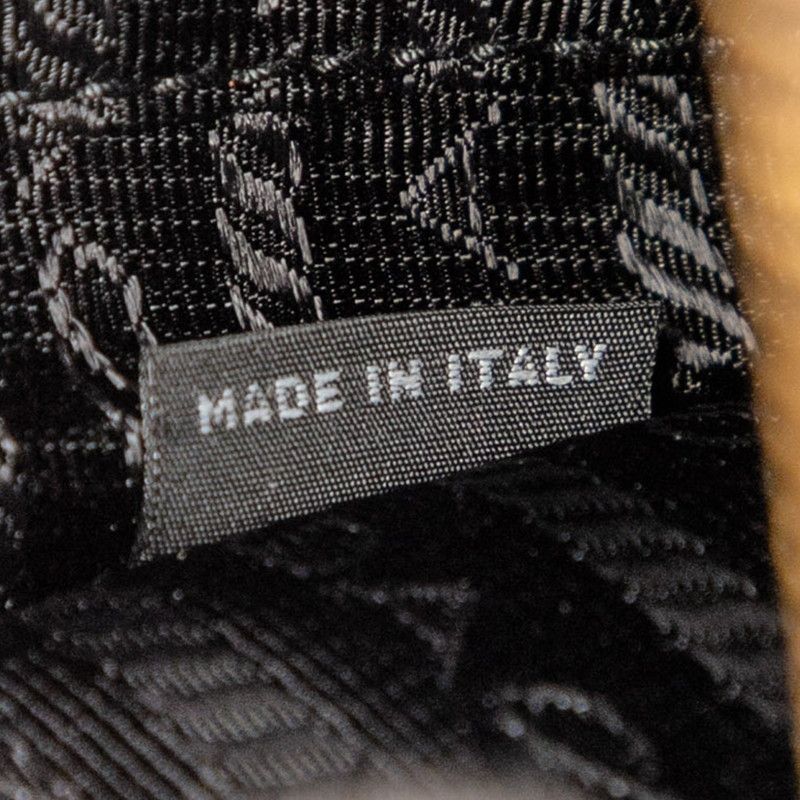 Prada Ribbon Clutch Bag Wristlet Pouch 1nh001 Black Leather Women Prada