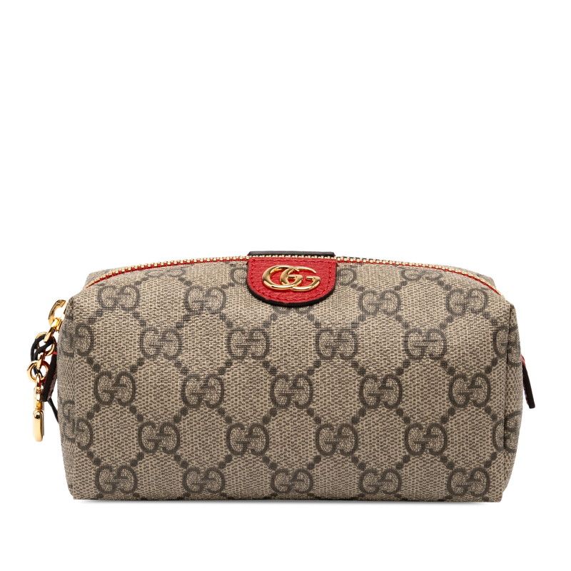Gucci Ophidia GG Supreme 548394 Beige Red PVC Leather Women's Gucci
