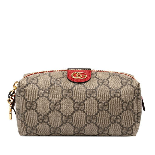 Gucci Ophidia GG Supreme 548394 Beige Red PVC Leather Women's Gucci