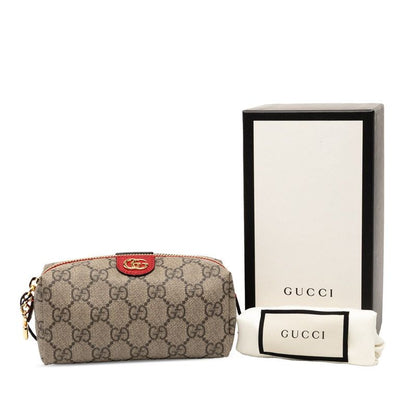Gucci Ophidia GG Supreme 548394 Beige Red PVC Leather Women's Gucci