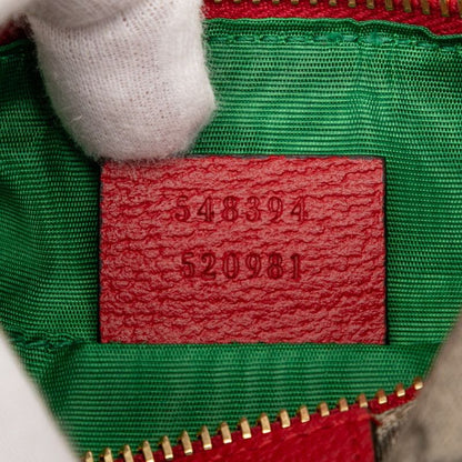 Gucci Ophidia GG Supreme 548394 Beige Red PVC Leather Women's Gucci