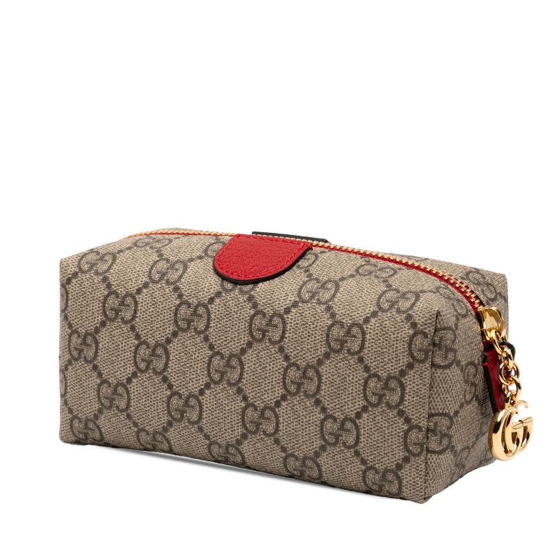 Gucci Ophidia GG Supreme 548394 Beige Red PVC Leather Women's Gucci