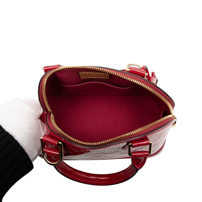 Louis Vuitton Monogram Vernis Alma BB Handbag Shoulder Bag 2WAY M91606 Pomme