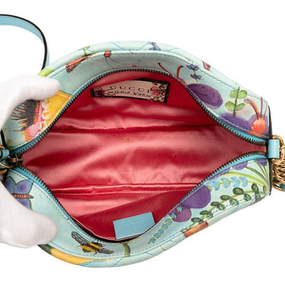 Gucci X Unskilled Worker GG Marmont Floral Flower Butterfly Motif Chain