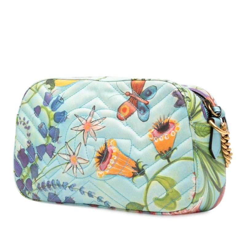 Gucci X Unskilled Worker GG Marmont Floral Flower Butterfly Motif Chain