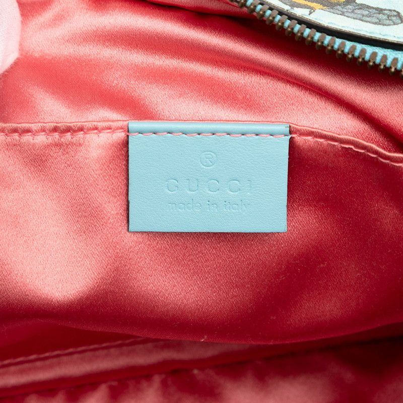 Gucci X Unskilled Worker GG Marmont Floral Flower Butterfly Motif Chain