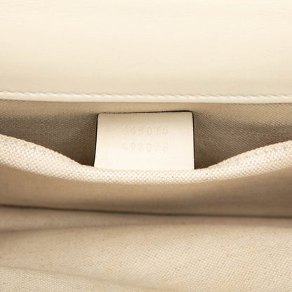 Gucci Dionysus Bamboo Handbag Shoulder Bag 2WAY 448075 White Navy Red Leather