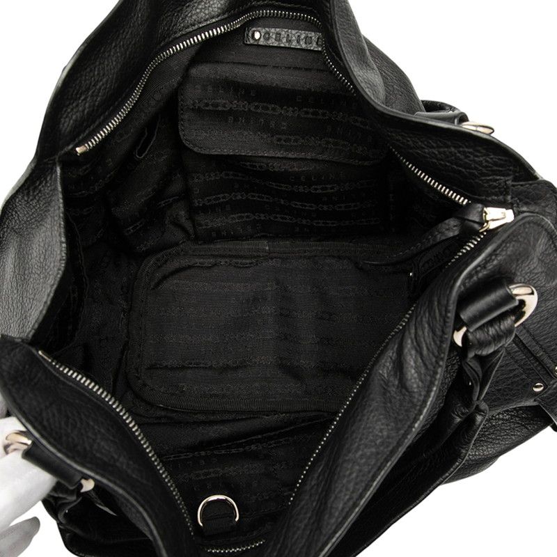 Celine Bittersweet Handbag Tote Bag Black Leather Women's Celine