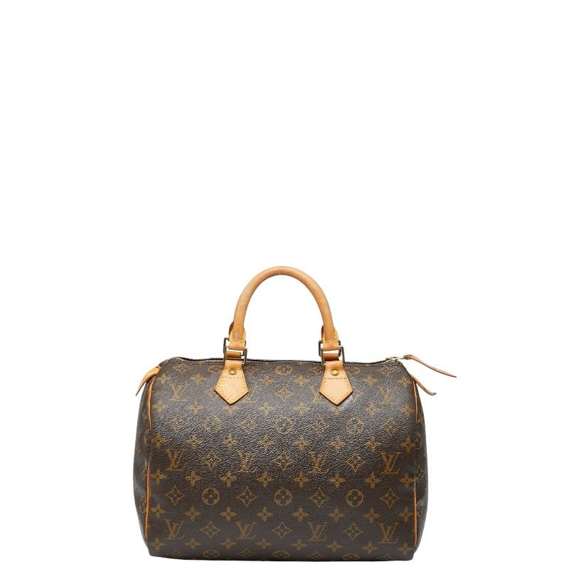 Louis Vuitton Monogram Speedy 30 Handbag Mini Boston Bag M41108 Brown PVC