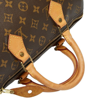 Louis Vuitton Monogram Speedy 30 Handbag Mini Boston Bag M41108 Brown PVC