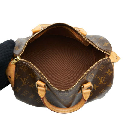 Louis Vuitton Monogram Speedy 30 Handbag Mini Boston Bag M41108 Brown PVC