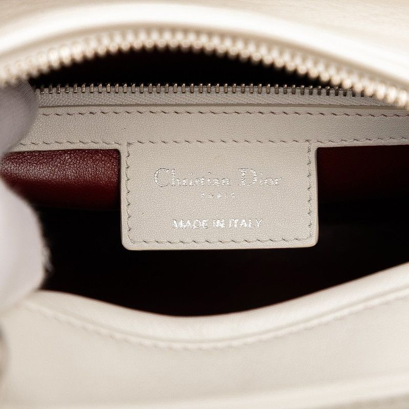 Dior Lady Dior Paradise Handbag Shoulder Bag 2WAY White Multicolor Leather