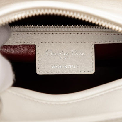 Dior Lady Dior Paradise Handbag Shoulder Bag 2WAY White Multicolor Leather