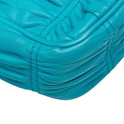 Prada Nappa Gaufre Chain Shoulder Bag Bt0939 Blue Leather Women Prada