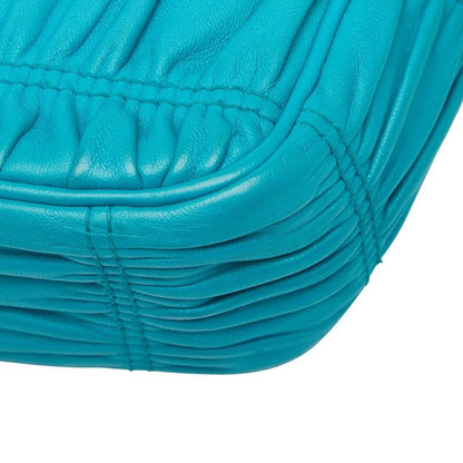 Prada Nappa Gaufre Chain Shoulder Bag Bt0939 Blue Leather Women Prada