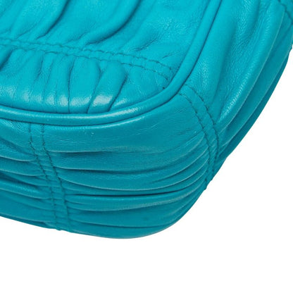 Prada Nappa Gaufre Chain Shoulder Bag Bt0939 Blue Leather Women Prada