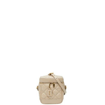 Saint Laurent 80'S Vanity Bag Shoulder Bag Beige Leather Women Saint Laurent