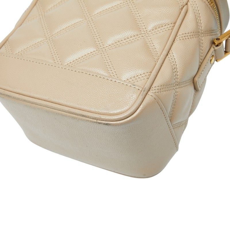 Saint Laurent 80'S Vanity Bag Shoulder Bag Beige Leather Women Saint Laurent