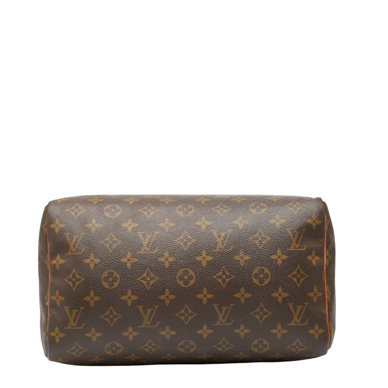 Louis Vuitton Monogram Speedy 30 M41526 Brown PVC Leather Women Louis Vuitton