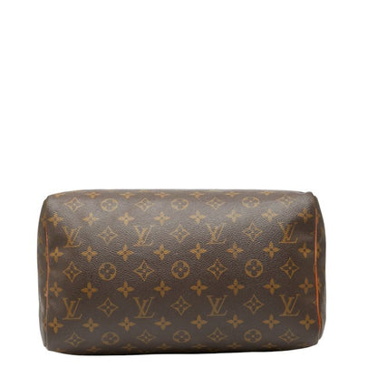 Louis Vuitton Monogram Speedy 30 M41526 Brown PVC Leather Women Louis Vuitton