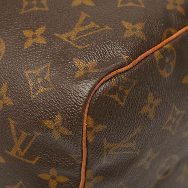 Louis Vuitton Monogram Speedy 30 M41526 Brown PVC Leather Women Louis Vuitton