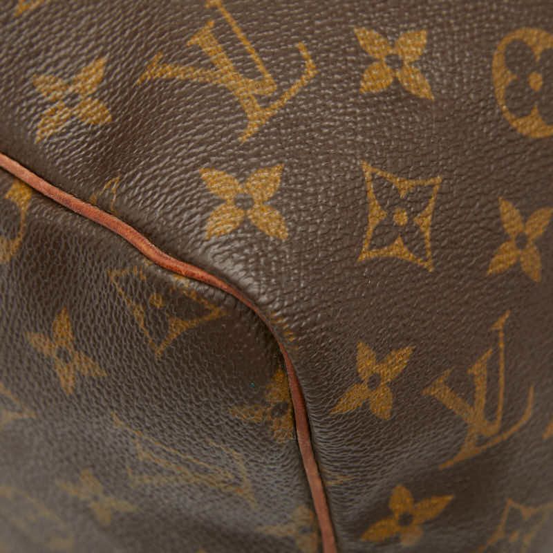 Louis Vuitton Monogram Speedy 30 M41526 Brown PVC Leather Women Louis Vuitton