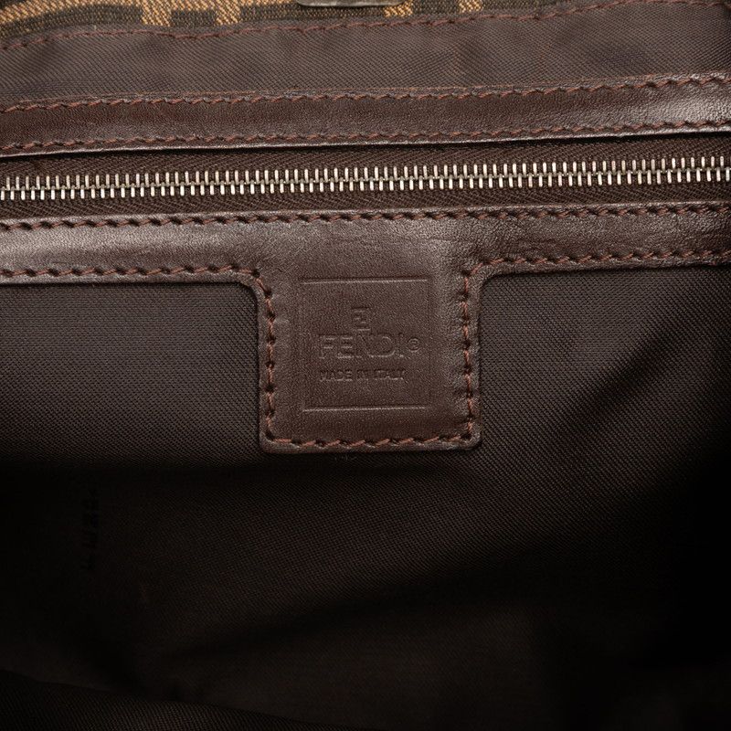 Fendi Zucca Brown Canvas Leather Women's Fendi