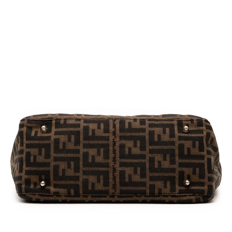 Fendi Zucca Brown Canvas Leather Women's Fendi