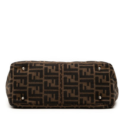 Fendi Zucca Brown Canvas Leather Women's Fendi