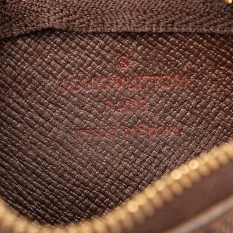 Louis Vuitton Damier Pochette Cles Coin Case Key Case N62658 Brown PVC Leather