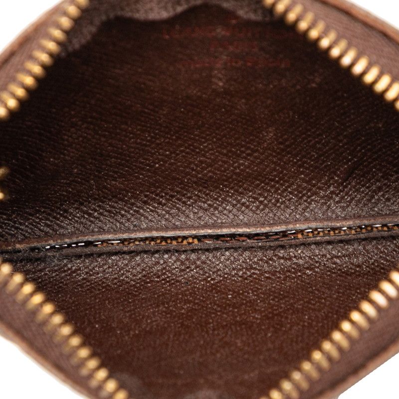Louis Vuitton Damier Pochette Cles Coin Case Key Case N62658 Brown PVC Leather