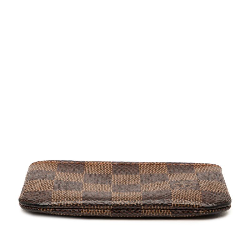 Louis Vuitton Damier Pochette Cles Coin Case Key Case N62658 Brown PVC Leather
