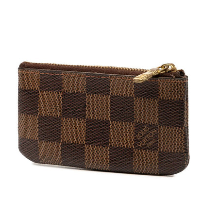 Louis Vuitton Damier Pochette Cles Coin Case Key Case N62658 Brown PVC Leather