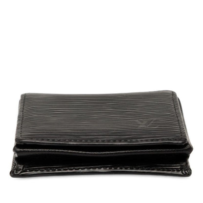 Louis Vuitton Epi Porte Monet Coin Case Coin Case M63692 Black Leather Men's