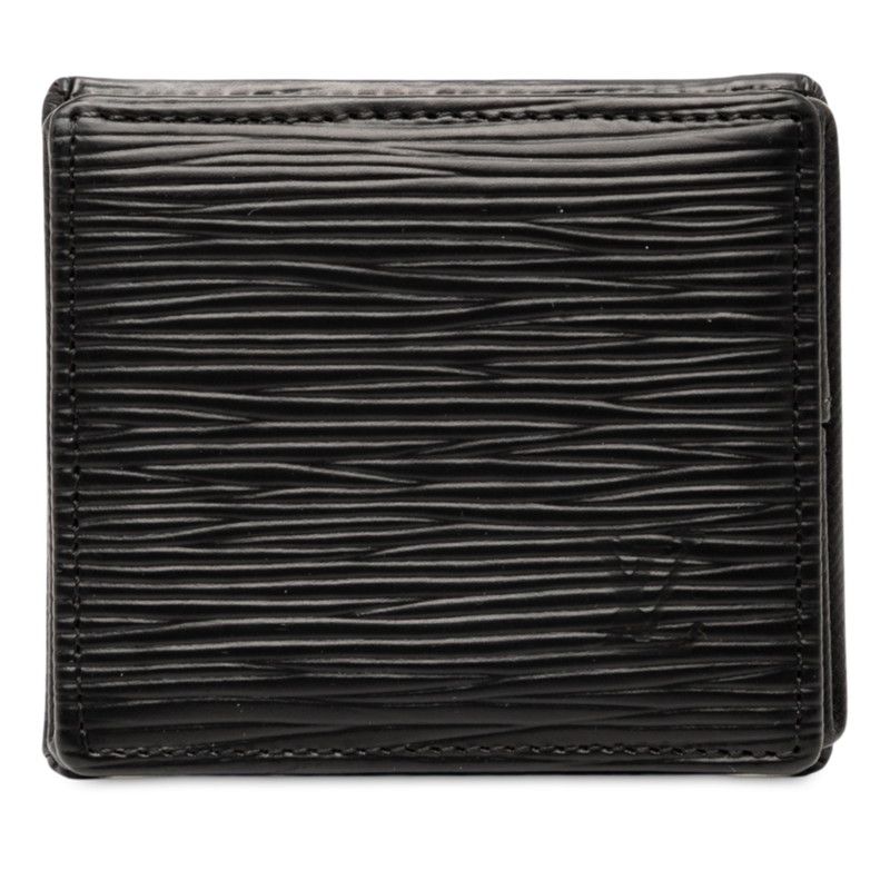 Louis Vuitton Epi Porte Monet Coin Case Coin Case M63692 Black Leather Men's