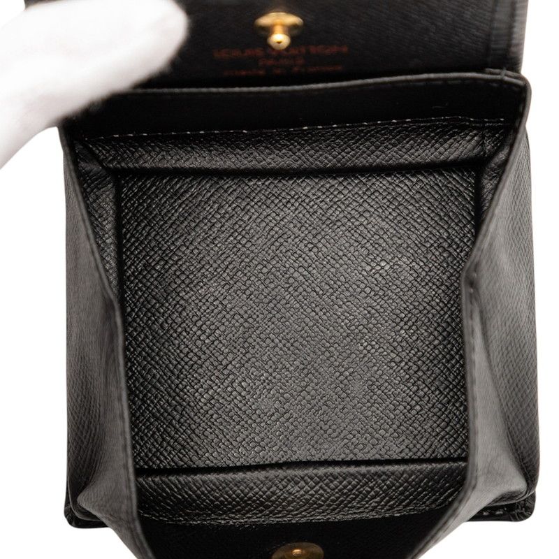 Louis Vuitton Epi Porte Monet Coin Case Coin Case M63692 Black Leather Men's