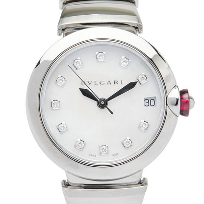 Bulgari Luchea 11P Shell Dial Lu33wssd/11 Stainless Steel Ladies Bvlgari