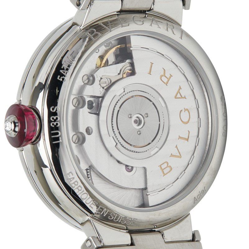 Bulgari Luchea 11P Shell Dial Lu33wssd/11 Stainless Steel Ladies Bvlgari