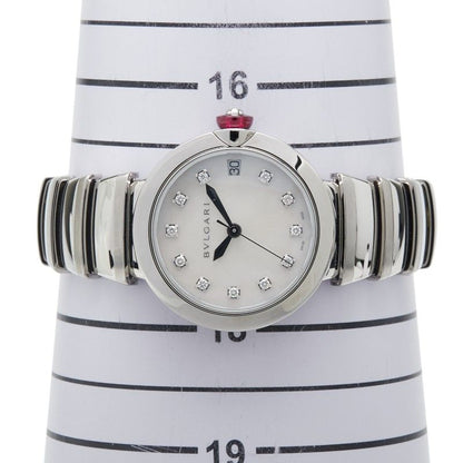 Bulgari Luchea 11P Shell Dial Lu33wssd/11 Stainless Steel Ladies Bvlgari