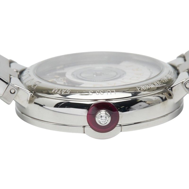 Bulgari Luchea 11P Shell Dial Lu33wssd/11 Stainless Steel Ladies Bvlgari