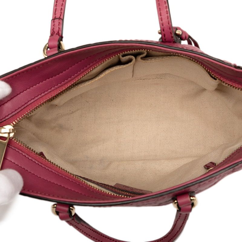 Guccissima Bree Small Handbag Shoulder Bag 2WAY 353121 Pink Leather Ladies Gucci