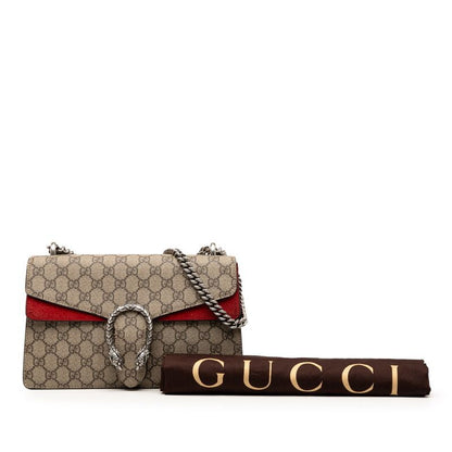 Gucci GG Supreme Dionysus Chain Shoulder Bag 400249 Beige Red PVC Ladies Gucci