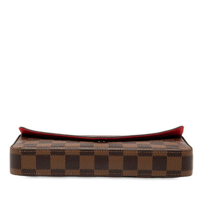 Louis Vuitton Damier Pochette Felicie Crossbody Chain Shoulder Bag N40492 Brown