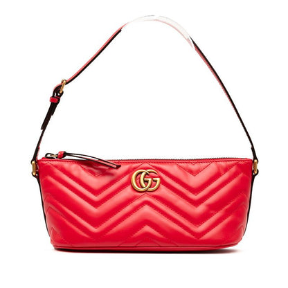 Gucci GG Marmont One Shoulder Bag 739166 Red Leather Women's Gucci